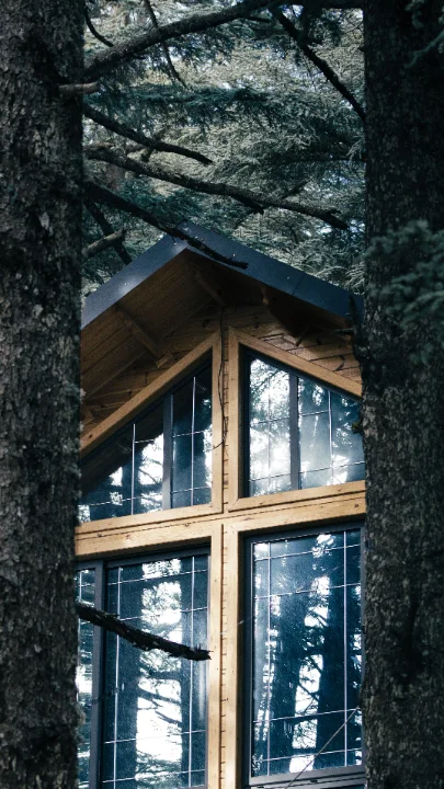 Photo : maison contemporaine, façade et grandes baies